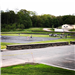 Baseball game on concrete after the rain