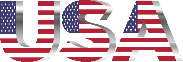 USA clipart in the American Flag